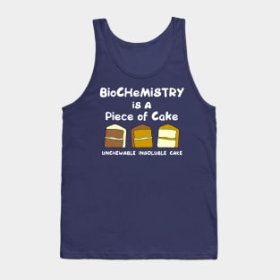 Biochemistry Cake White Text Tank Top